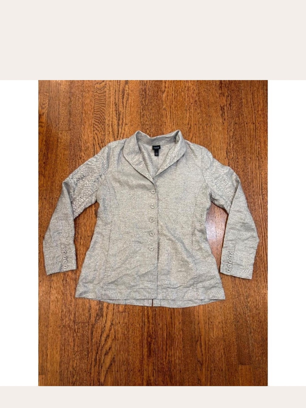 Eileen Fisher Light Gray Knit Jacket